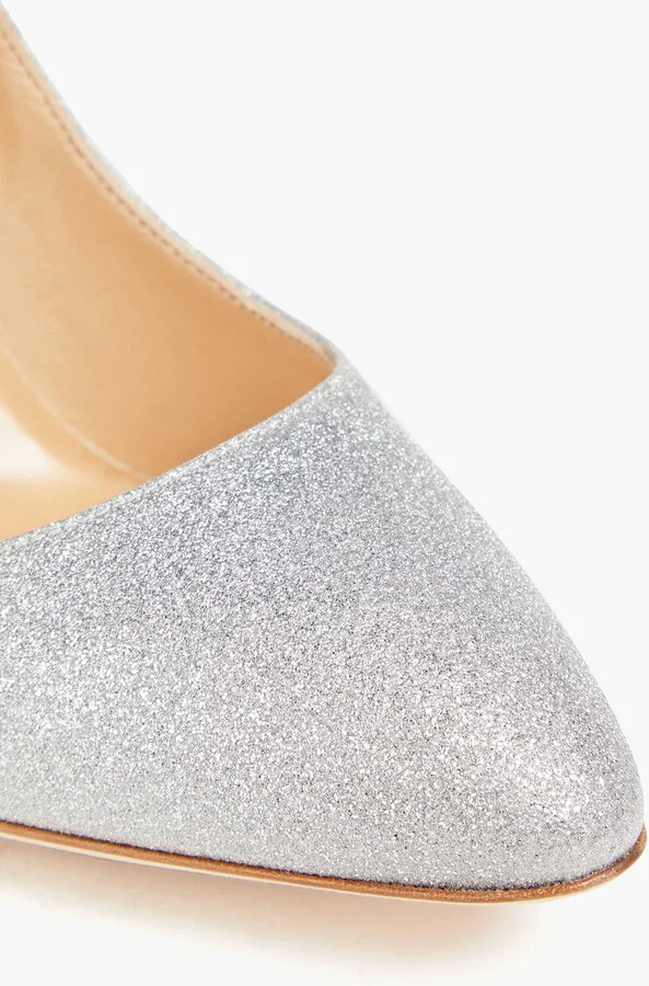 Argento glittered leather pumps - Image 4
