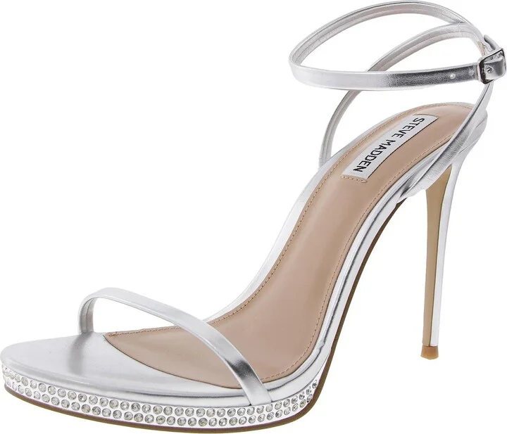 Ari Womens Rhinestone Patent Heels
