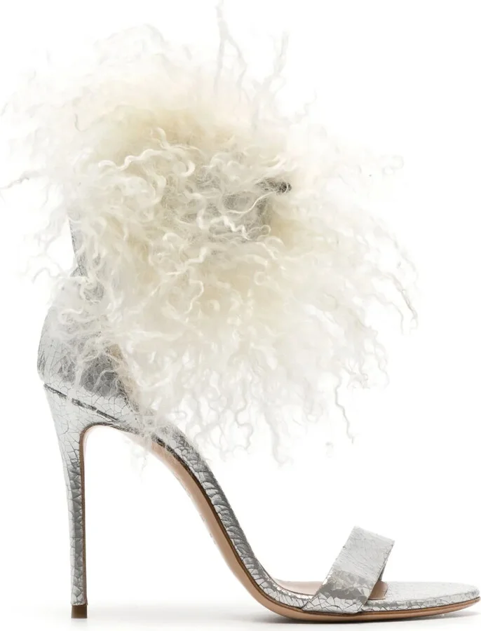Aria 110mm metallic leather sandals