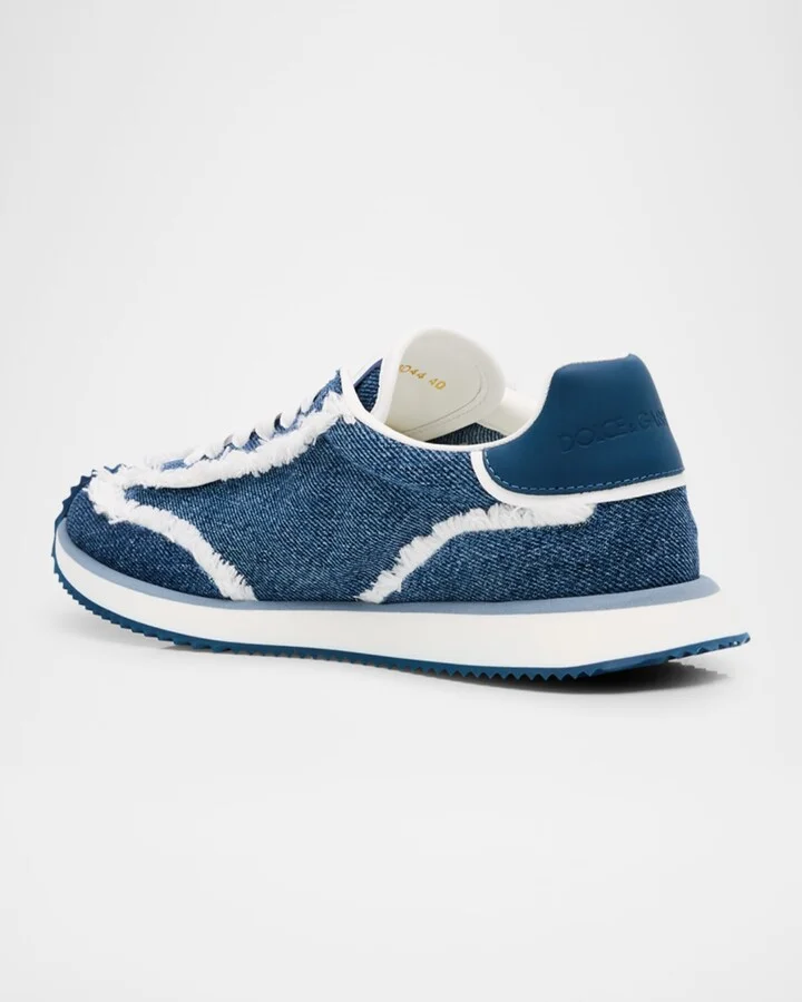 Aria DG Distressed Denim Runner Sneakers - Image 4
