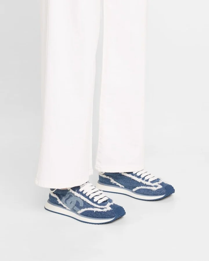 Aria DG Distressed Denim Runner Sneakers - Image 8