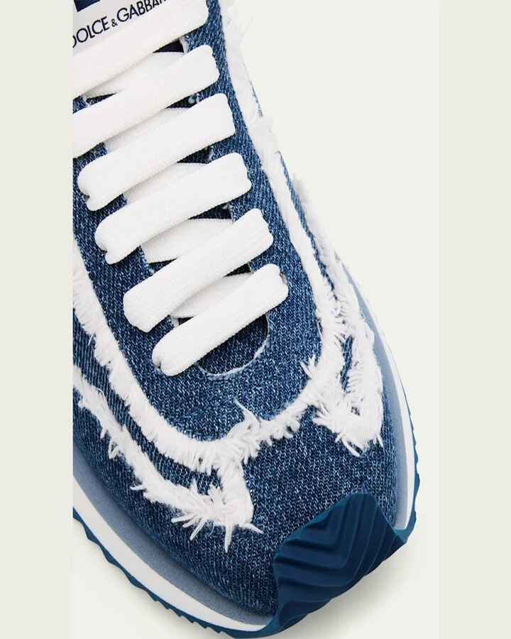 Aria DG Distressed Denim Runner Sneakers - Image 3