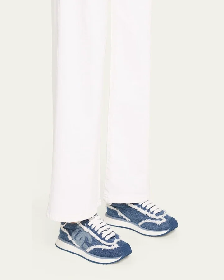Aria DG Distressed Denim Runner Sneakers - Image 5