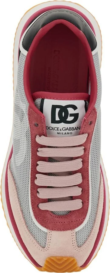 'Aria' Multicolor Running Sneakers With Logo Detail In Suede And Tech Fabric Woman - Image 4