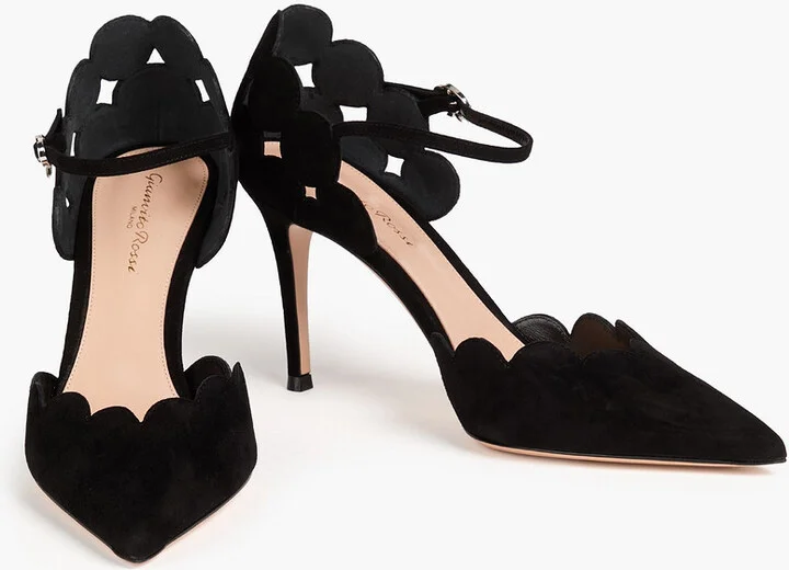 Ariana laser-cut suede pumps - Image 2