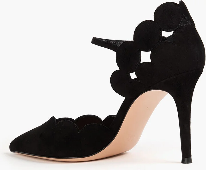 Ariana laser-cut suede pumps - Image 3