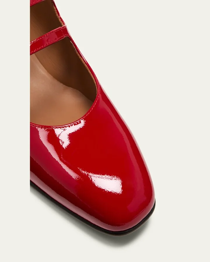 Ariana Patent Buckle-Trio Ballerina Pumps - Image 2