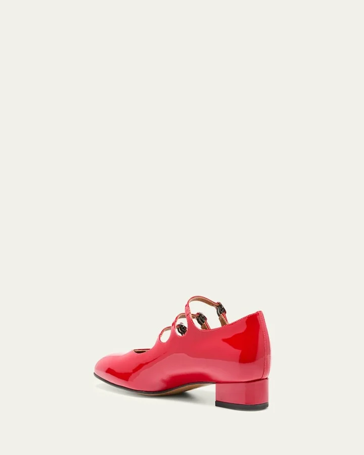Ariana Patent Buckle-Trio Ballerina Pumps - Image 3