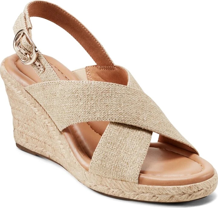 Ariane Espadrille Slingback Platform Wedge Sandal