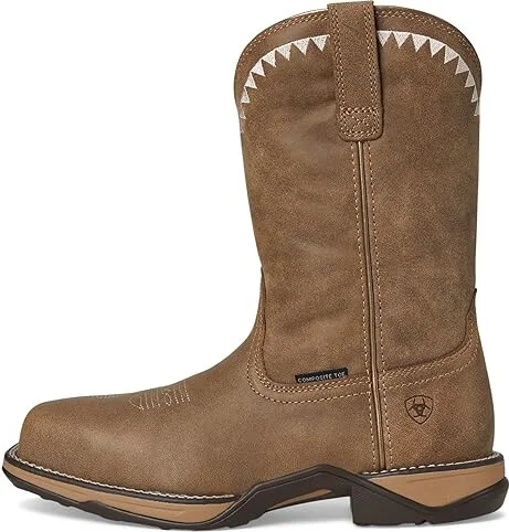Ariat Anthem Deco Composite Toe Women's Work Boots Brown Bomber : 6 B - Medium, Leather - Image 7