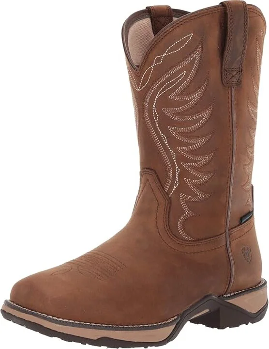 Ariat Anthem Waterproof Cowboy Women's Boots Distressed Brown : 6.5 B - Medium, Leather - Image 2