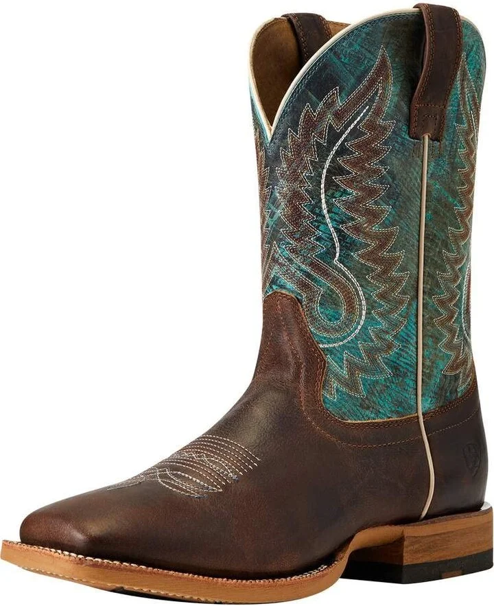 ARIAT BMVY9 Mens Cow Camp Western Boot Better Brown/Cool Blue 11.5 Wide