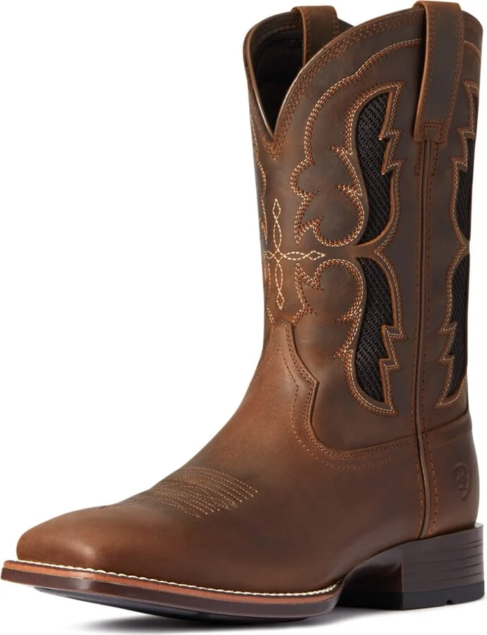 ARIAT BMVY9 Mens Dash VentTEK Ultra Western Boot Distressed Brown 12