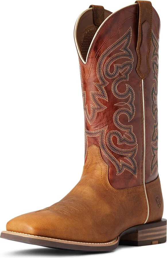 ARIAT BMVY9 Mens Everlite Go Getter Western Boot Sorrel Crunch/Blush Red 7