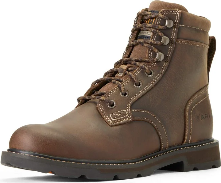 ARIAT BMVY9 Mens Groundbreaker 6" Work Boot Brown 14