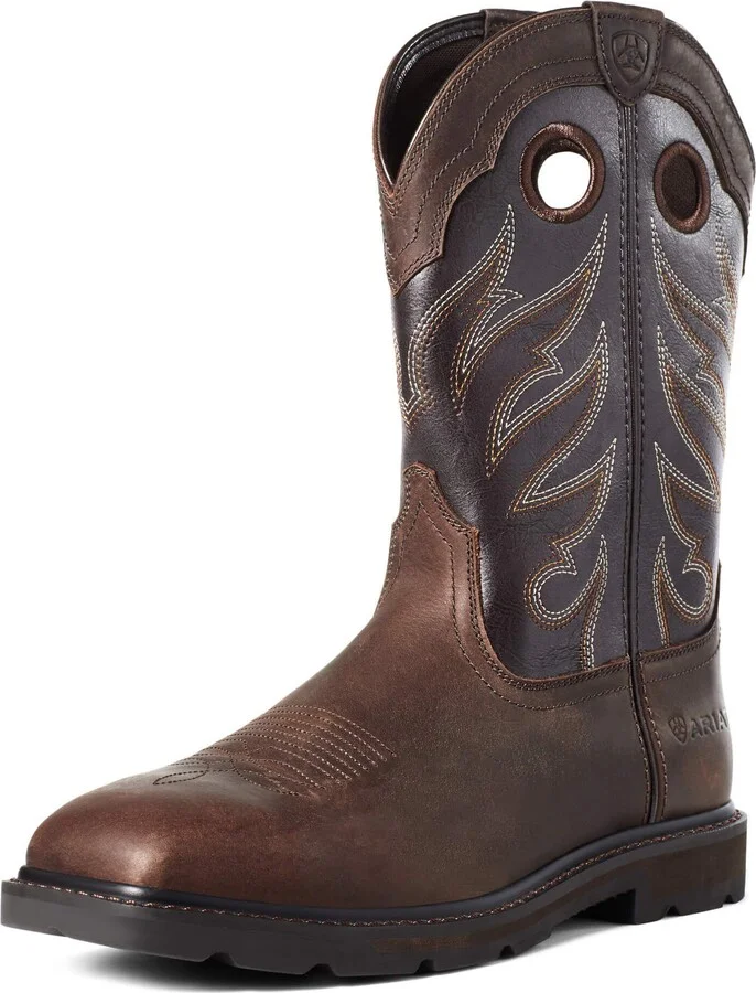 ARIAT BMVY9 Mens Groundwork Work Boot Brown/Bitter Brown 10