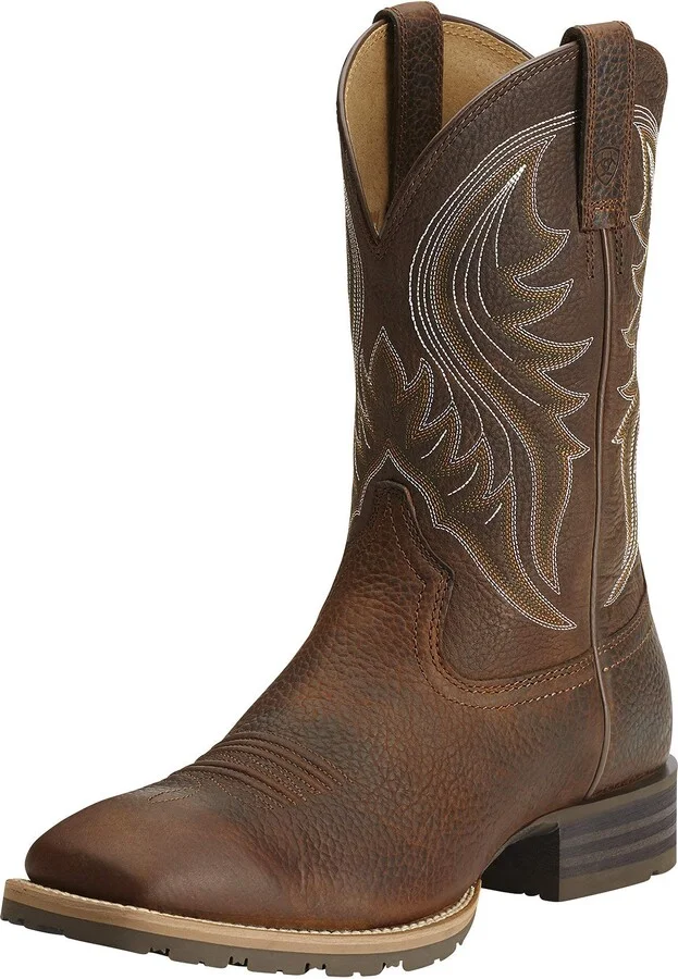 ARIAT BMVY9 Mens Hybrid Rancher Western Boot Brown Oiled Rowdy 9.5 Wide