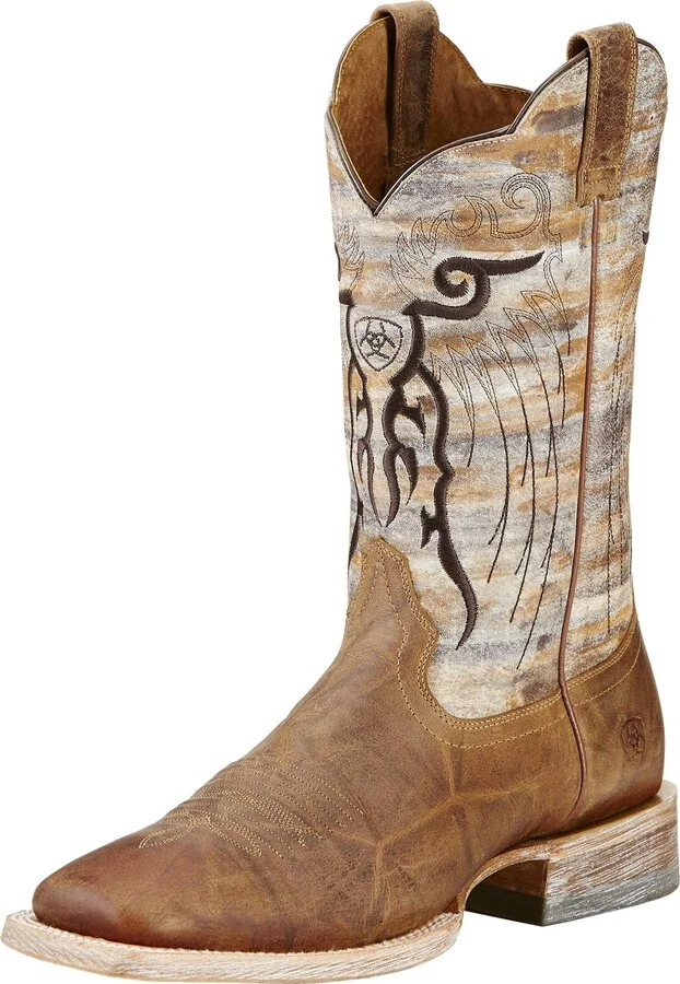 ARIAT BMVY9 Mens Mesteno Western Boot Dust Devil Tan/Marble 7.5