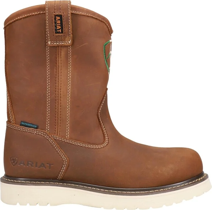 ARIAT BMVY9 Mens Rebar Wedge Orgullo Mexicano Waterproof Work Boot Aged Honey 6 Wide