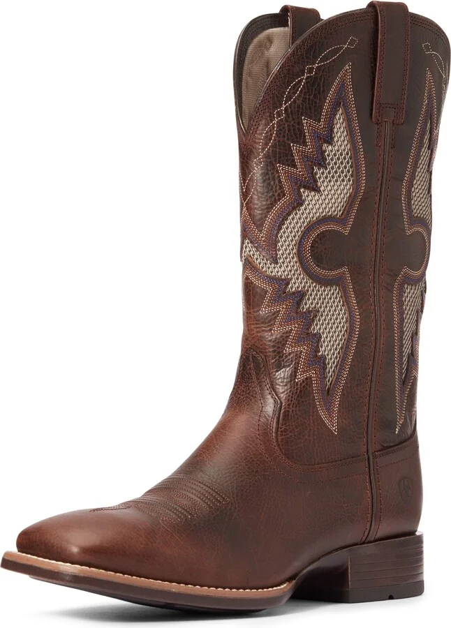 ARIAT BMVY9 Mens Solado VentTEK Western Boot Dark Whiskey 7 Wide