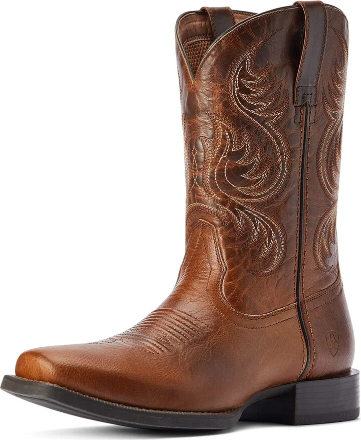 ARIAT BMVY9 Mens Sport Boss Man Western Boot Rich Cognac 7.5
