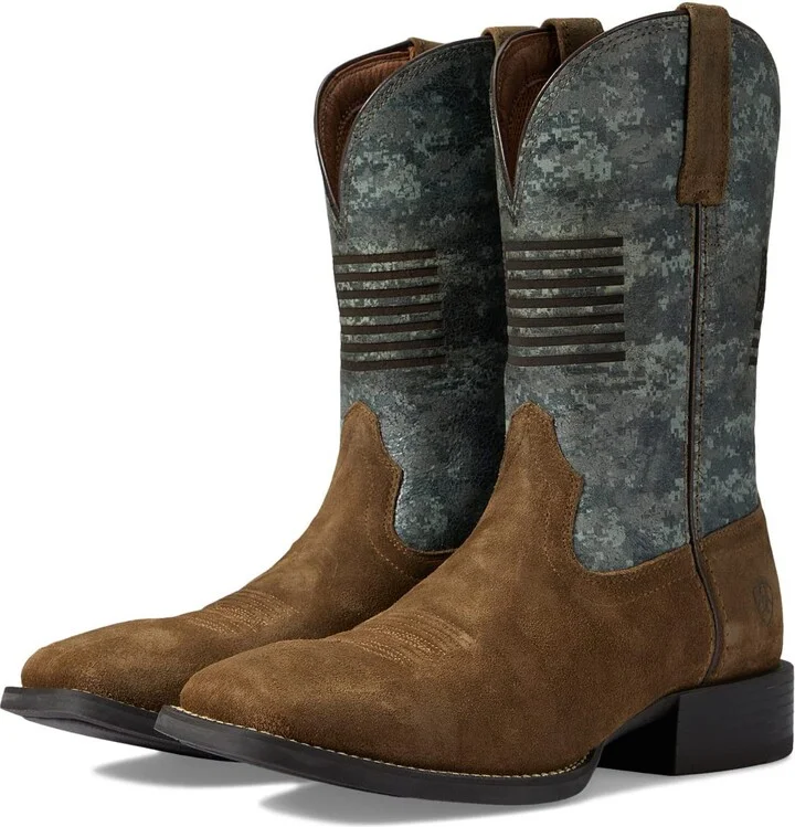 ARIAT BMVY9 Mens Sport Flying Proud Western Boot Tumbleweed Taupe/Digi Green Camo 7.5