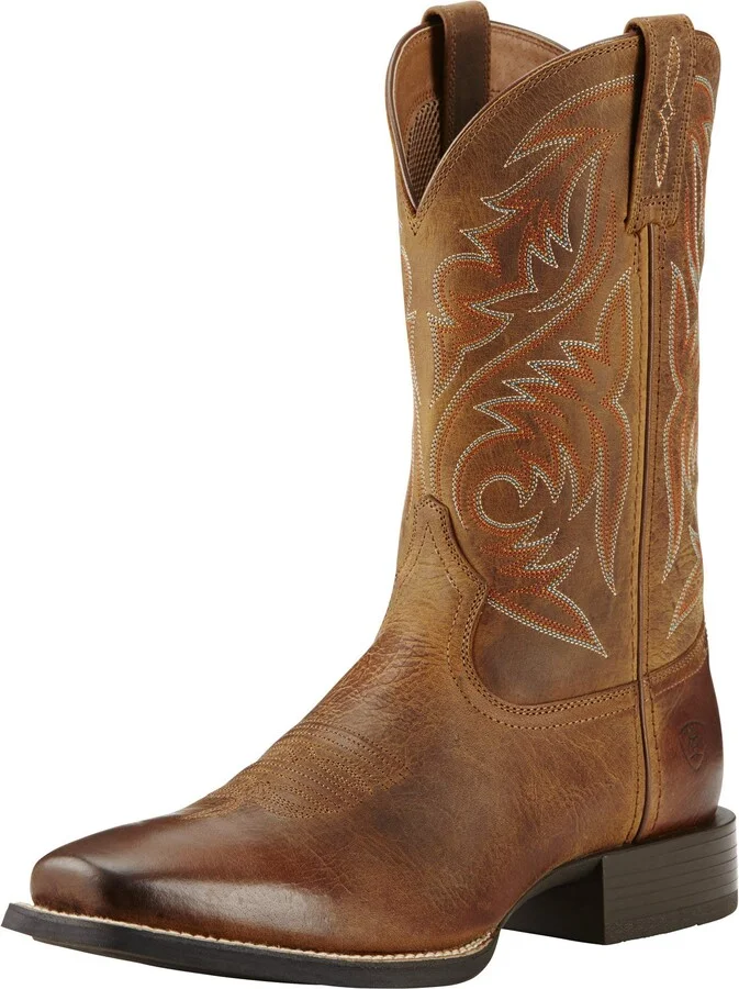 ARIAT BMVY9 Mens Sport Herdsman Western Boot Powder Brown 7.5