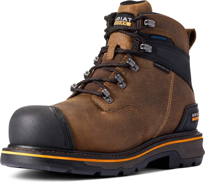 ARIAT BMVY9 Mens Stump Jumper 6" Waterproof Composite Toe Work Boot Dark Hickory 15 Wide