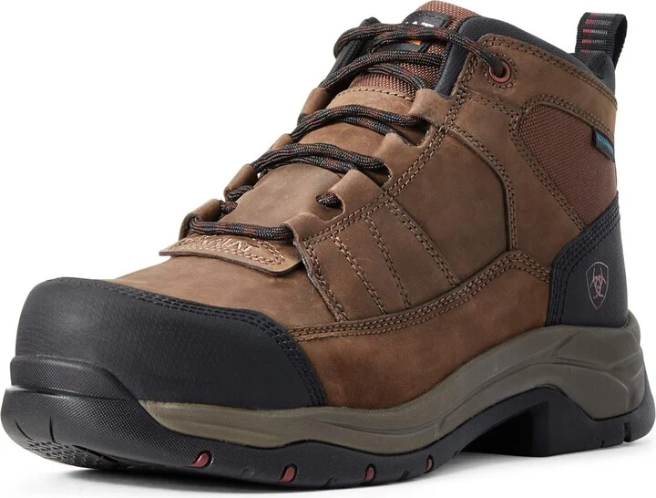 ARIAT BMVY9 Mens Telluride Work Waterproof Composite Toe Work Boot Distressed Brown 8 Wide