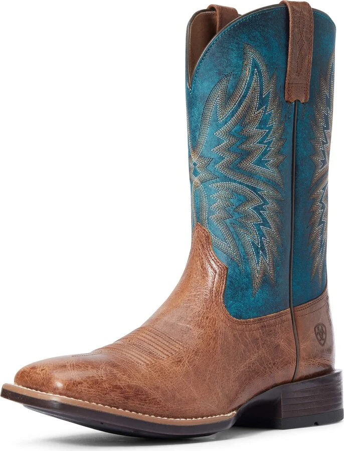 ARIAT BMVY9 Mens Valor Ultra Western Boot Dark Tan/Rocky Blue 6