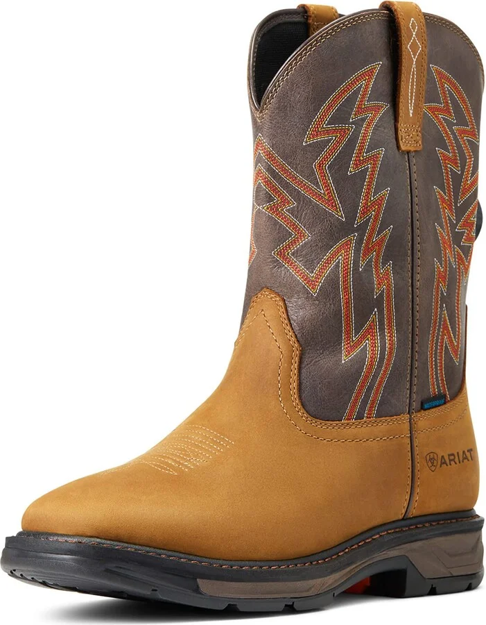 ARIAT BMVY9 Mens WorkHog XT BOA Waterproof Work Boot Aged Bark/Brown 10.5
