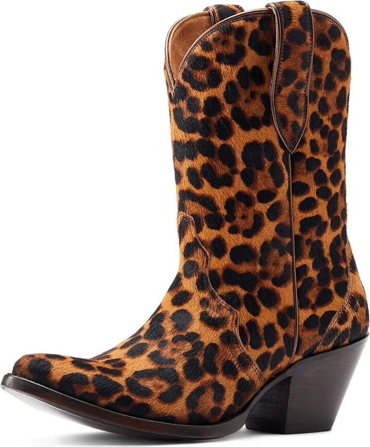 ARIAT BMVY9 Womens Bandida Western Boot Leopard Hair On 8