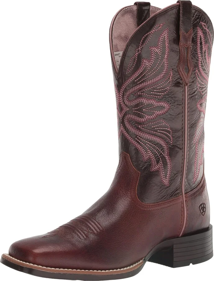 ARIAT BMVY9 Womens Edgewood Western Boot Dark Luggage/Bitter Chocolate 9.5