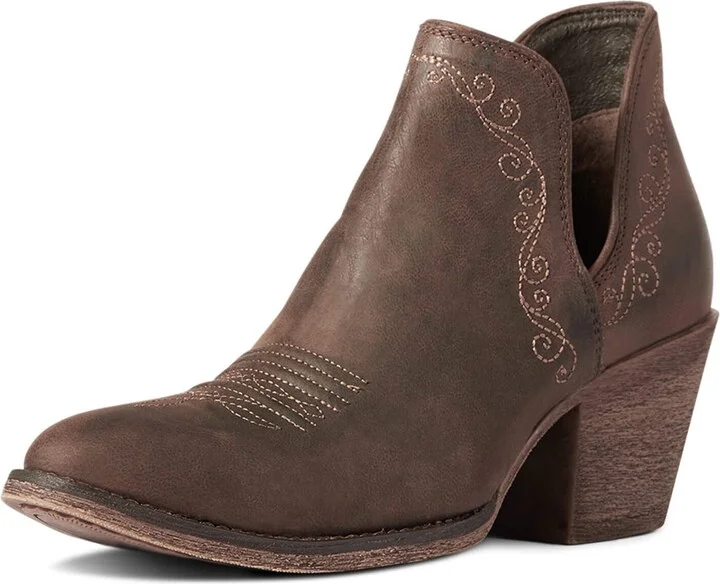 ARIAT BMVY9 Womens Encore R Toe Western Boot Weathered Brown 8.5