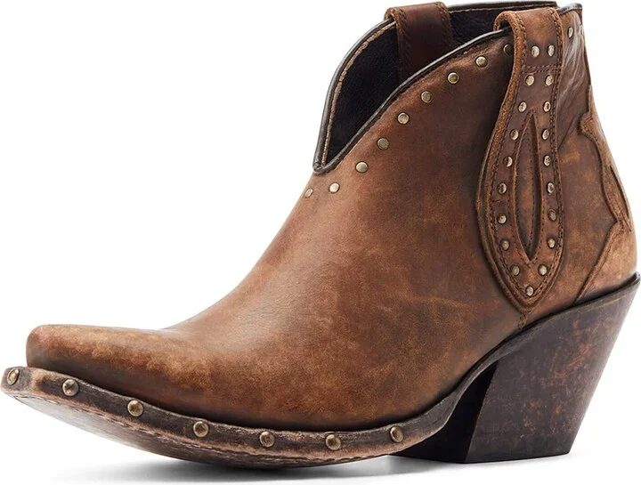 ARIAT BMVY9 Womens Greeley Western Boot Naturally Distressed Brown 8.5