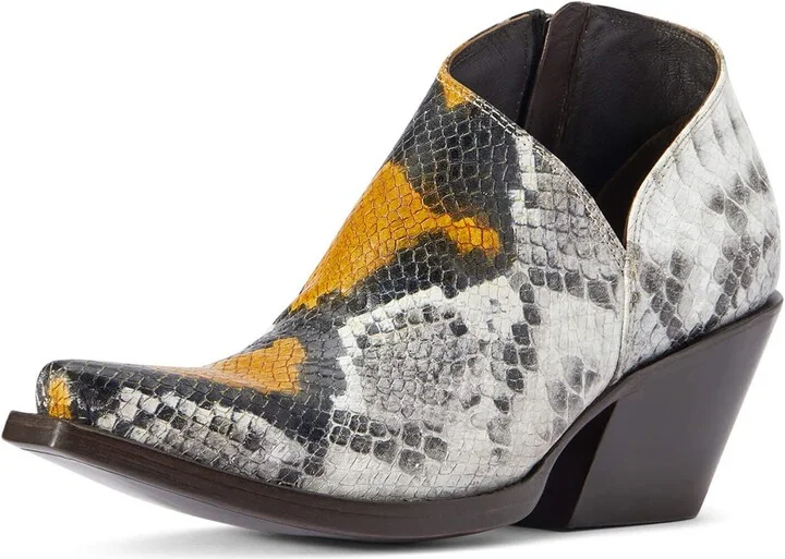 ARIAT BMVY9 Womens Jolene Western Boot Yellow Snake 6.5