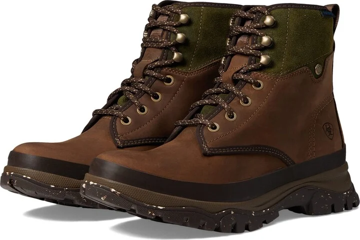 ARIAT BMVY9 Womens Moresby Waterproof Boot Oily Distressed Brown/Olive 6