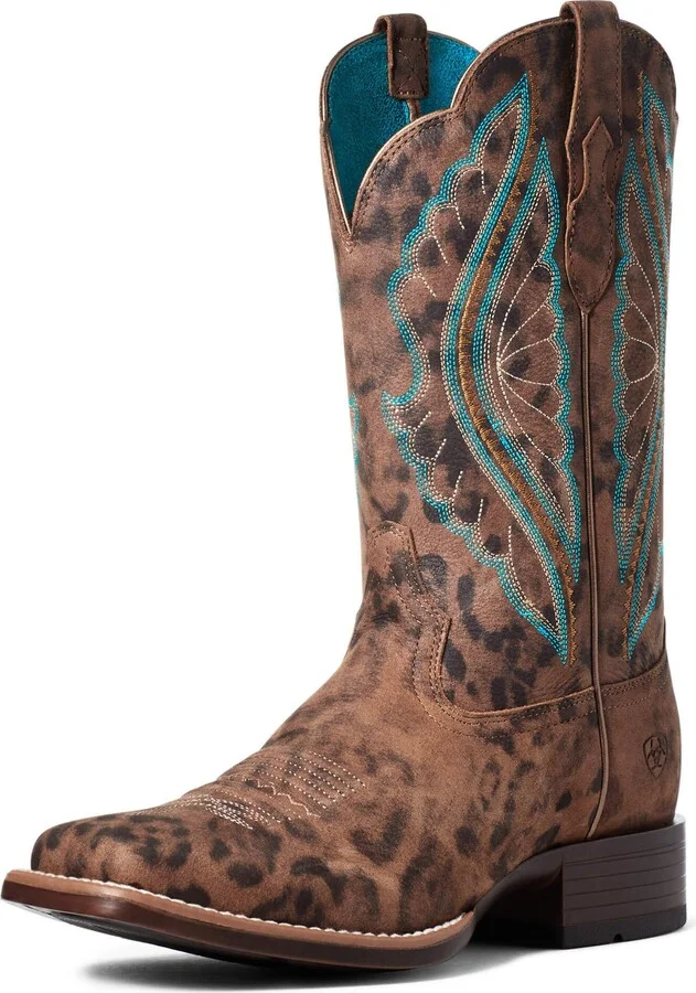 ARIAT BMVY9 Womens PrimeTime Western Boot Faded Leopard 6.5