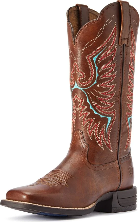 ARIAT BMVY9 Womens Rockdale Western Boot Naturally Distressed Brown 8.5