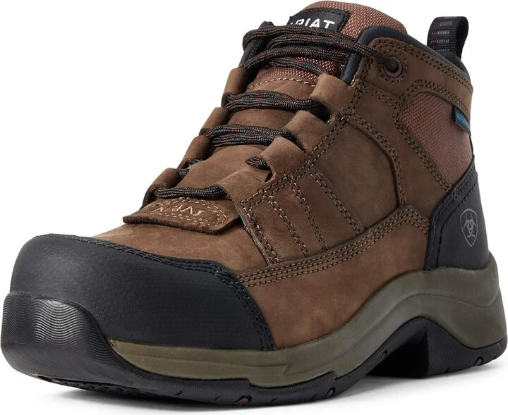 ARIAT BMVY9 Womens Telluride Work Waterproof Composite Toe Work Boot Distressed Brown 7.5