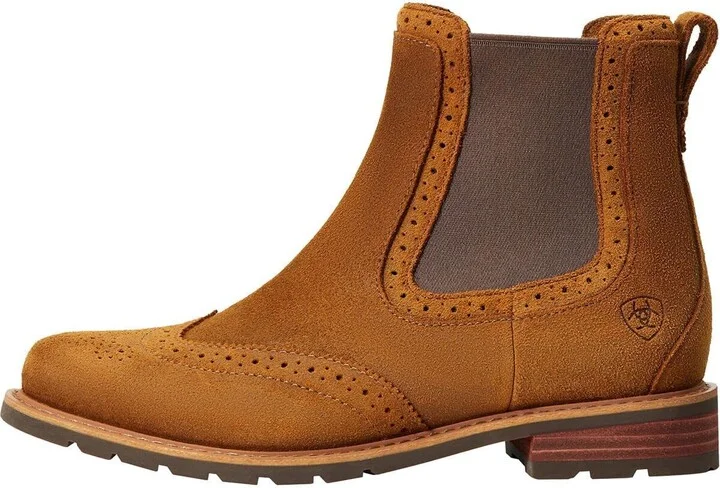 ARIAT BMVY9 Womens Wexford Brogue Waterproof Weathered Honey 10