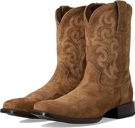 Ariat Bodie Western Boots Men's Boots Chestnut Suede : 12 M, Leather