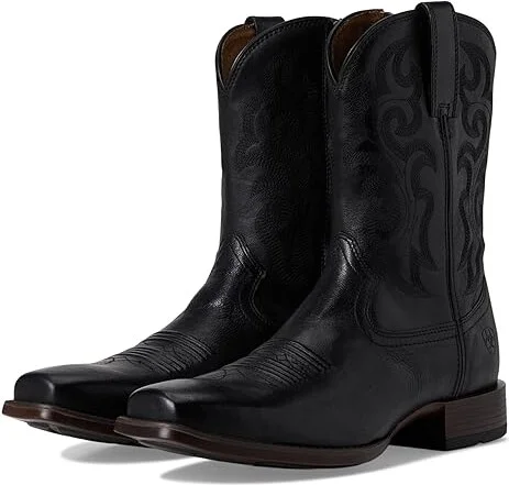 Ariat Bodie Western Boots Men's Boots Iron Black : 8.5 M, Leather