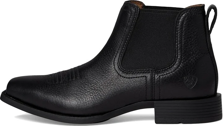 Ariat Booker Ultra Square Toe Western Boots Men's Boots Black Deertan : 7 D - Medium, Leather - Image 6