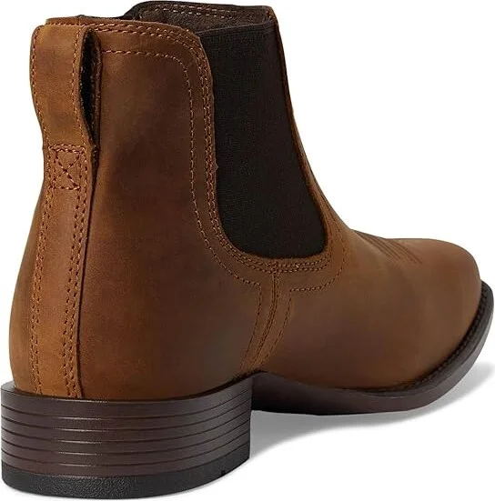 Ariat Booker Ultra Square Toe Western Boots Men's Boots Oily Distressed Tan : 7.5 D - Medium, Leather - Image 4
