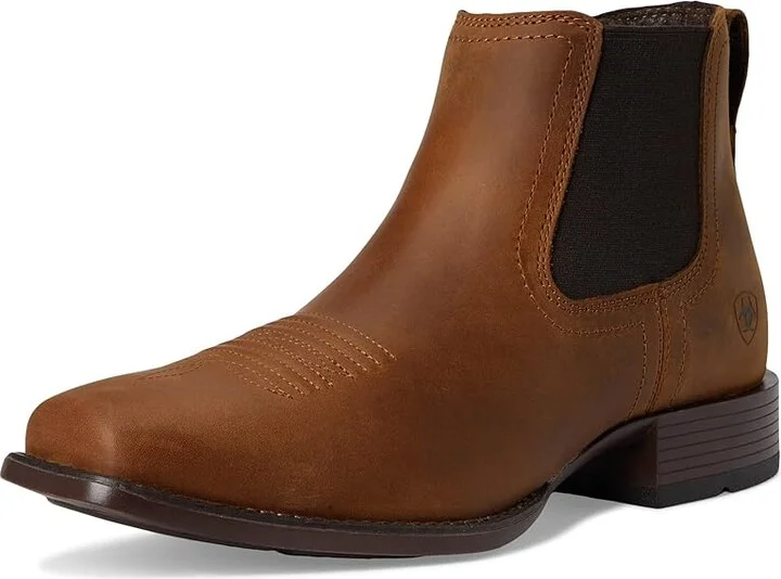 Ariat Booker Ultra Square Toe Western Boots Men's Boots Oily Distressed Tan : 7.5 D - Medium, Leather - Image 5