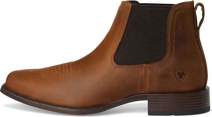 Ariat Booker Ultra Square Toe Western Boots Men's Boots Oily Distressed Tan : 7.5 D - Medium, Leather - Image 6