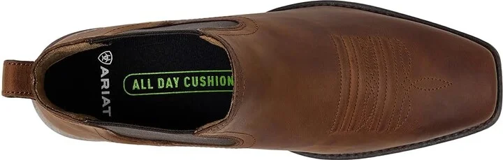 Ariat Booker Ultra Square Toe Western Boots Men's Boots Rough Tan : 7 D - Medium, Leather - Image 2