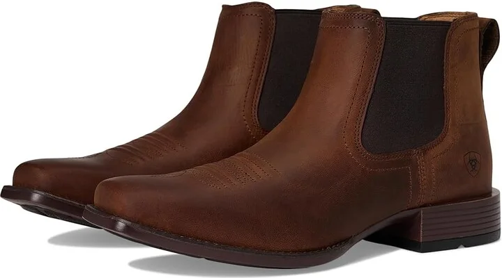 Ariat Booker Ultra Square Toe Western Boots Men's Boots Rough Tan : 7 D - Medium, Leather