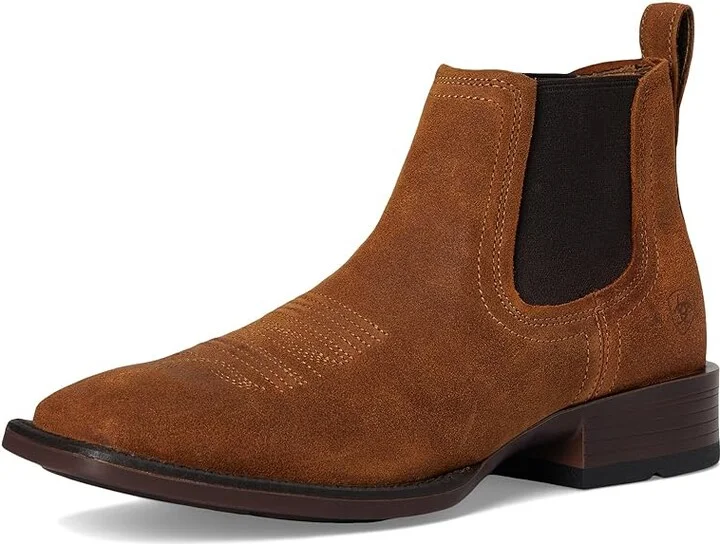 Ariat Booker Ultra Western Boots Men's Shoes Bar Top Brown : 7 EE - Wide, Leather - Image 5